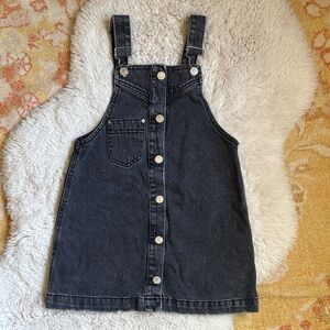 Zara Black Denim Kids Overalls